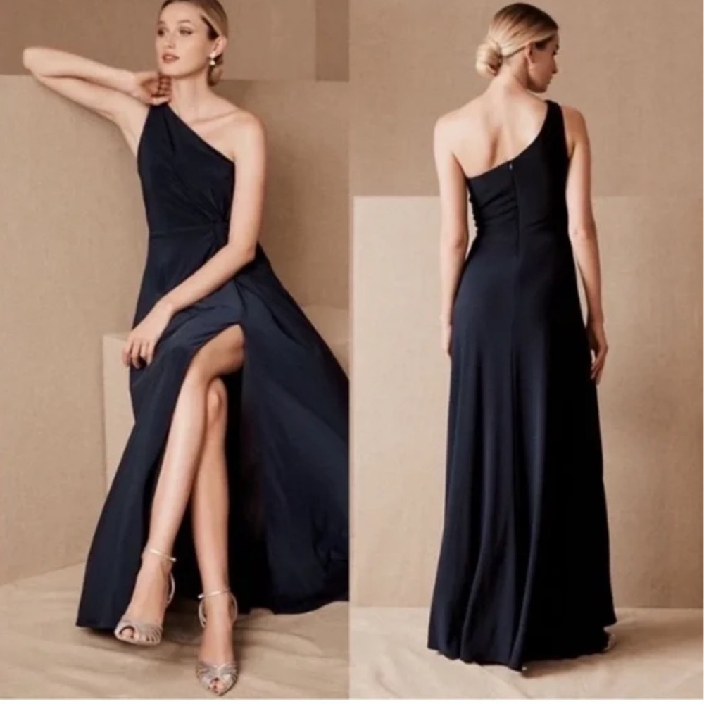 New BHLDN Brixen Jersey Maxi Dress Navy Blue Bridal Wedding NWT Women’s Size 6
